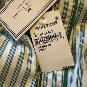 Petite Plume Green Striped Kids Pajama Nightgown